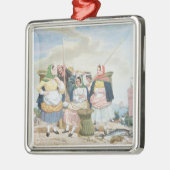 Fischmarkt durch das Meer, c.1860 (Öl auf Ornament Aus Metall (Links)