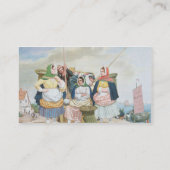 Fischmarkt durch das Meer, c.1860 (Öl auf Visitenkarte (Rückseite)