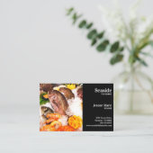 Fischmarkt im schwarzen Hintergrund Visitenkarte (Stehend Vorderseite)