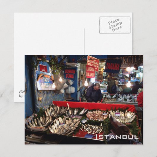 Fischmarkt - Istanbul Postkarte (Vorne/Hinten)