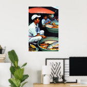 Fischmarkt - Leinwand Art Print Poster (Heimbüro)