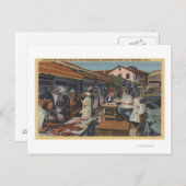 Fischmärkte im Freien auf dem Wharf des Fischers Postkarte (Vorne/Hinten)