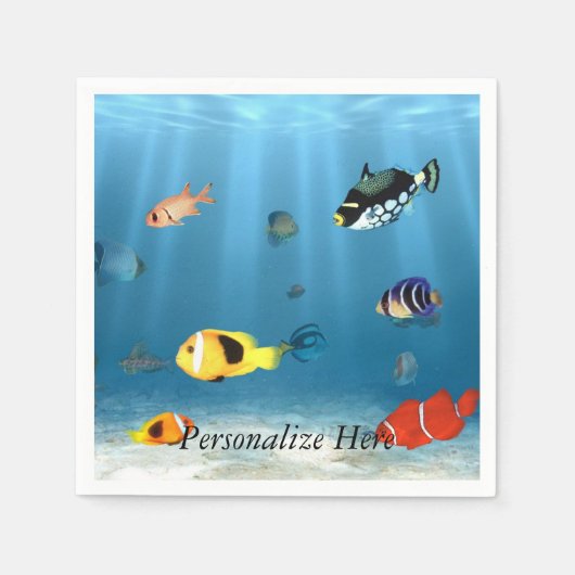 Fischmeere Serviette (Vorderseite)