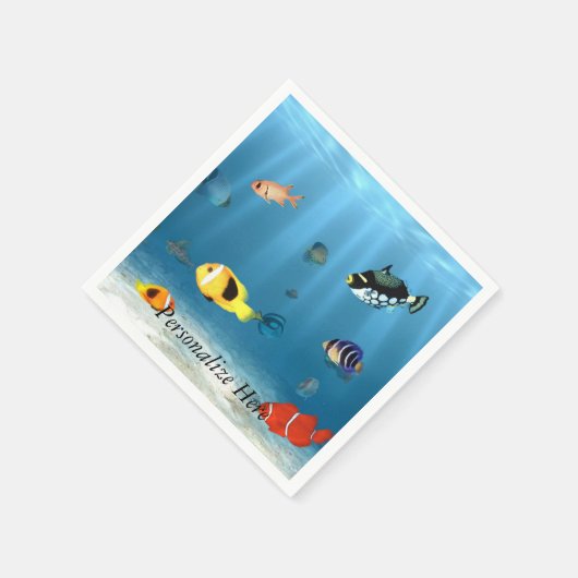 Fischmeere Serviette (Ecke)