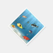 Fischmeere Serviette (Ecke)