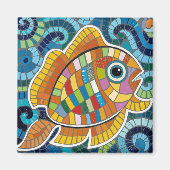 Fischmosaik Magnet (Vorne)