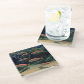 Fischmuschel Glasuntersetzer (Schrägansicht)