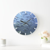 Fischmuschel. Tauchen unter Wasser. Große Wanduhr (Zuhause)