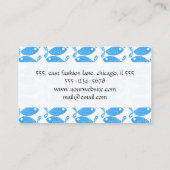 Fischmuster, Blaue Fische, Fischladen, Aquarien Visitenkarte (Rückseite)