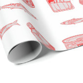 Fischmuster Geschenkpapier (Rolleneckpunkt)