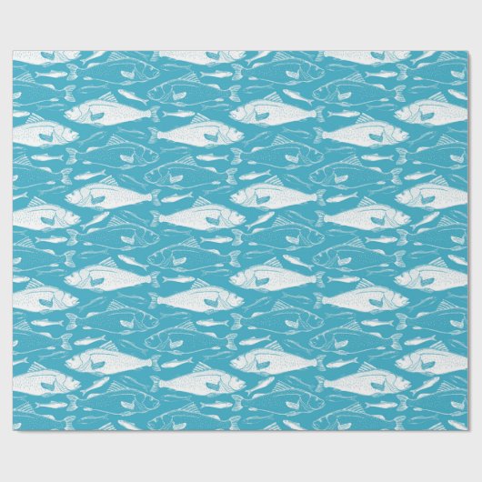 Fischmuster Geschenkpapier (Flach)