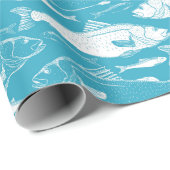 Fischmuster Geschenkpapier (Rolleneckpunkt)