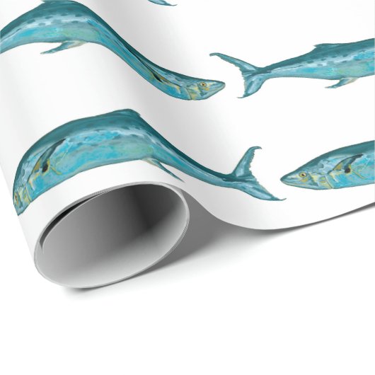 Fischmuster Geschenkpapier (Rolleneckpunkt)