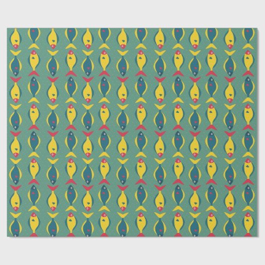 Fischmuster Geschenkpapier (Flach)