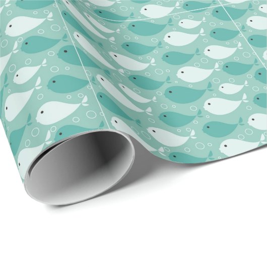 Fischmuster Geschenkpapier (Rolleneckpunkt)