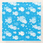 Fischmuster Glasuntersetzer (Vorderseite)