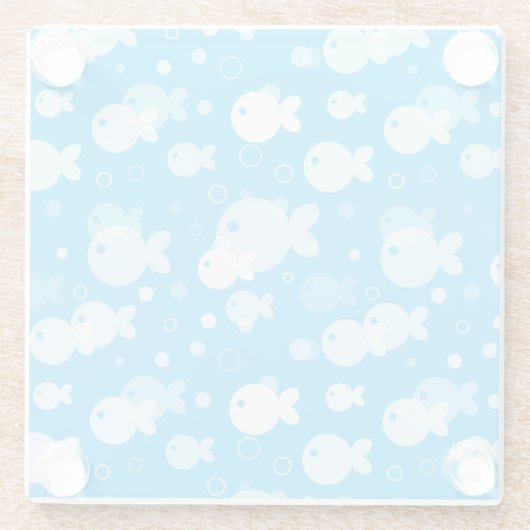 Fischmuster Glasuntersetzer (Rückseite)