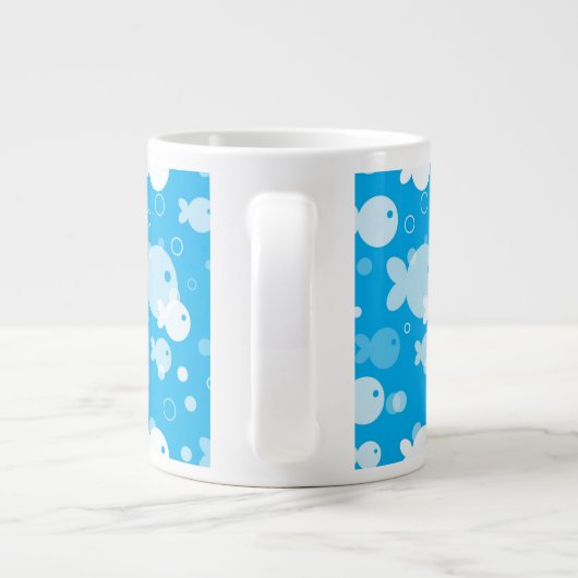 Fischmuster Jumbo-Tasse (Rückseite)