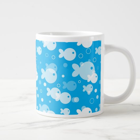 Fischmuster Jumbo-Tasse (Rechts)