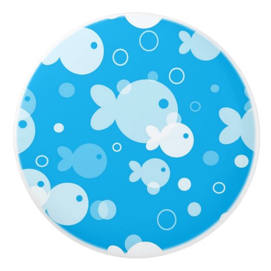 Fischmuster Keramikknauf (Vorderseite)