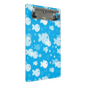 Fischmuster Mini Klemmbrett (Schrägansicht)