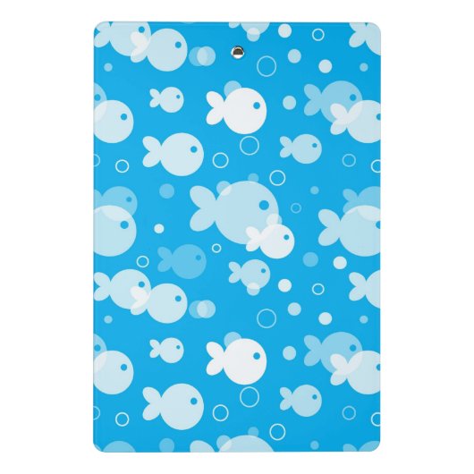 Fischmuster Mini Klemmbrett (Rückseite)