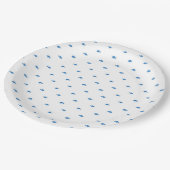 Fischmuster Pappteller (Schrägansicht)