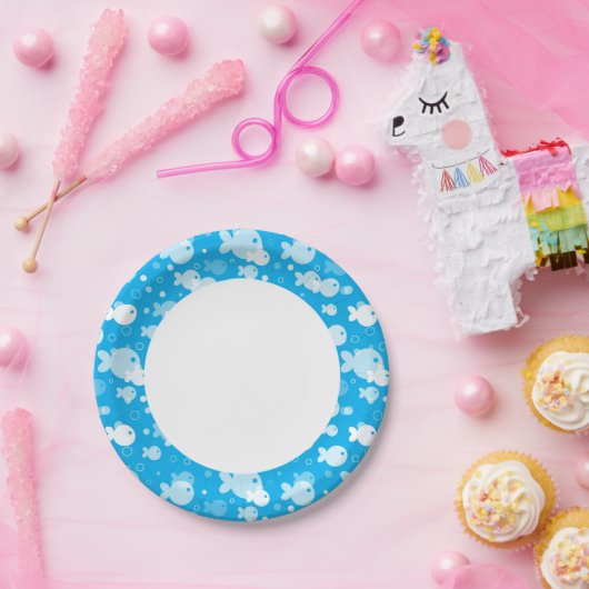 Fischmuster Pappteller (Party)