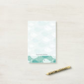 Fischmuster Post-it Klebezettel (Auf Schreibtisch)