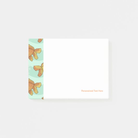 Fischmuster Post-it Klebezettel (Vorderseite)