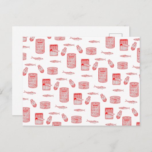 Fischmuster Postkarte (Vorne/Hinten)