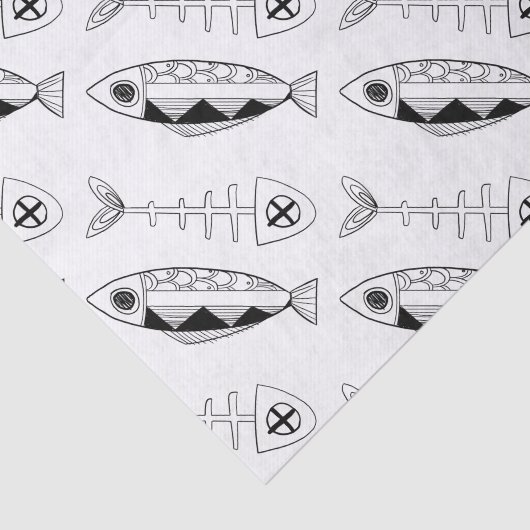 Fischmuster Seidenpapier (Ausschnitt)
