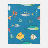 Fischmuster unter Wasser Zeichnend Pike Fleecedecke (Vorderseite)