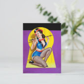 Fischnet und Tophat-Puls-Button nach oben Postkarte (Stehend Vorderseite)