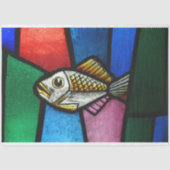 Fischpapier aus gefärbtem Glas Seidenpapier (Vorderseite)