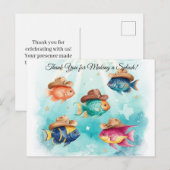 Fischparty Texas danke Postkarte (Vorne/Hinten)