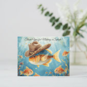 Fischparty Texas danke Postkarte (Stehend Vorderseite)