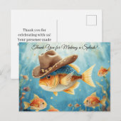 Fischparty Texas danke Postkarte (Vorne/Hinten)