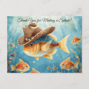 Fischparty Texas danke Postkarte