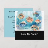 Fischparty Texas Thema Einladung (Vorne/Hinten)