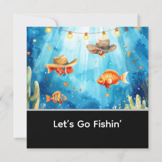 Fischparty Texas Thema Einladung