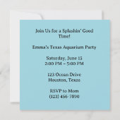 Fischparty Texas Thema Einladung (Rückseite)
