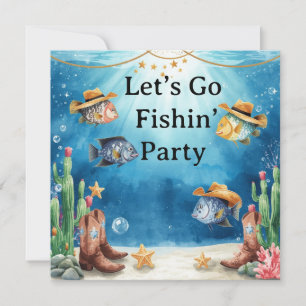 Fischparty Texas Thema Einladung