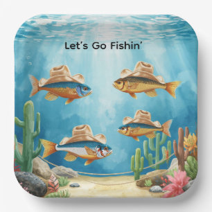 Fischparty Texas Thema Pappteller