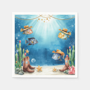 Fischparty Texas Thema Serviette