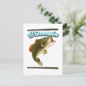 Fischplakat Wisconsin Postkarte (Stehend Vorderseite)