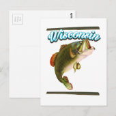 Fischplakat Wisconsin Postkarte (Vorne/Hinten)