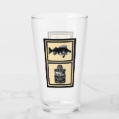 Fischpub-Brille, Geschenke für Fischer, Bier-Glas Glas (Rückseite)