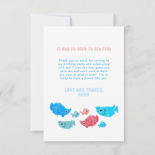 Fischpuppe Offiziell Danke (Rückseite)