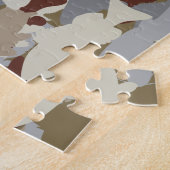 Fischrausch Braune Tarnung Puzzle (Seite)